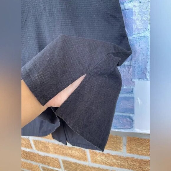 GUDRUN SJODEN Dress Organic Cotton Button Front Pockets Lagenlook dress medium - Picture 7 of 9